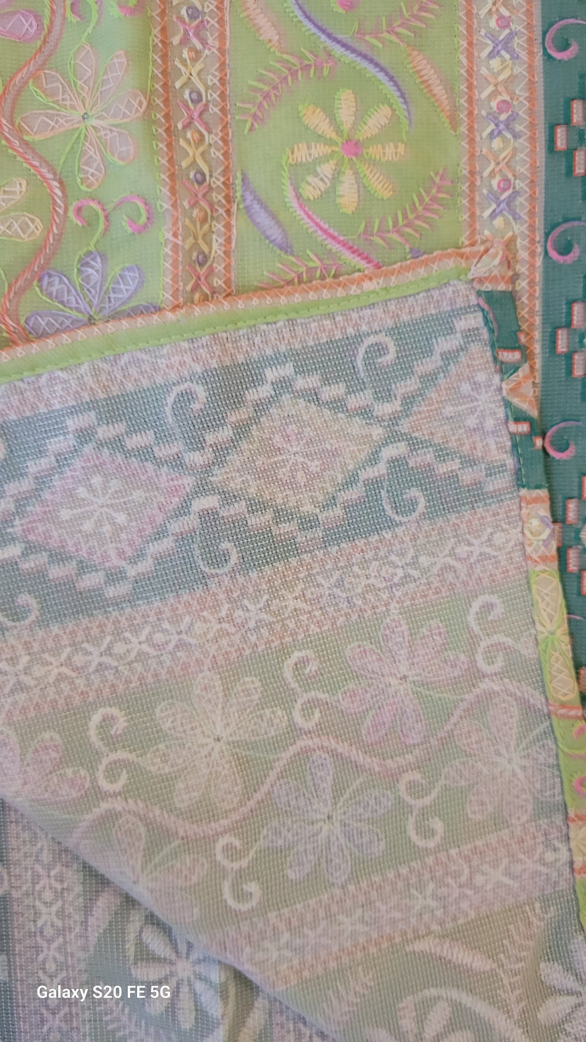 Mehendi Green Multicolor Floral Embroidered Kurta