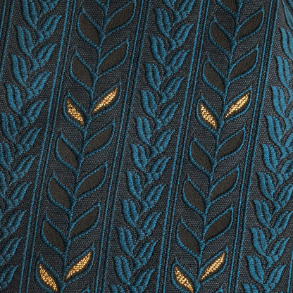 Midnight Teal Leaf Embroidered Kurta