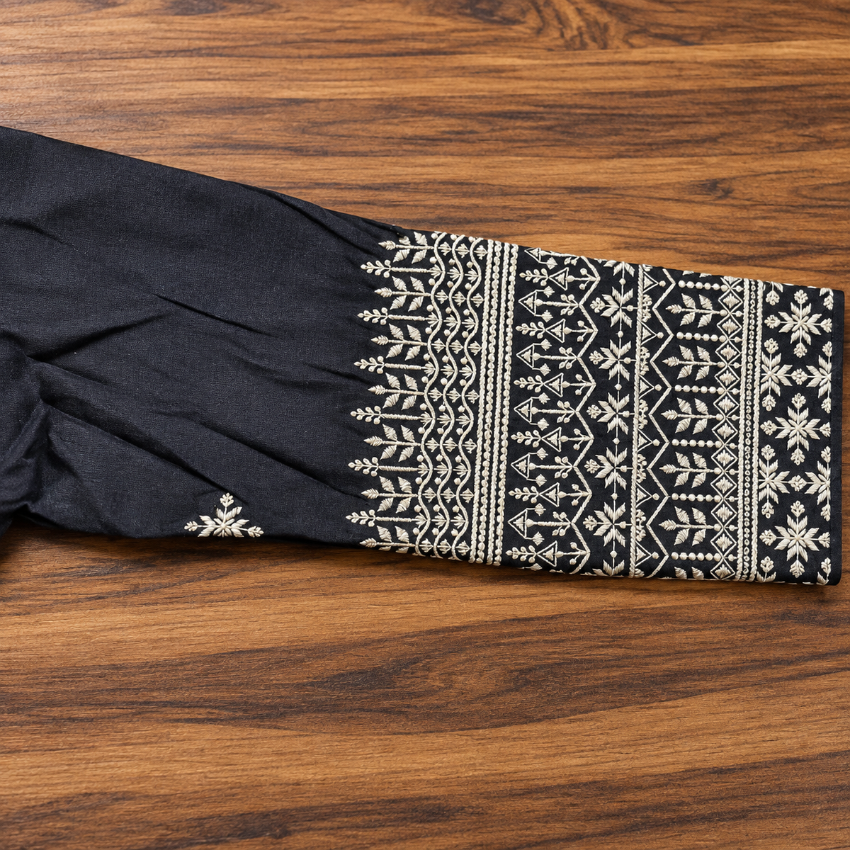 Midnight Navy & Powder Blue Embroidered Men’s Kurta – Premium Festive Wear