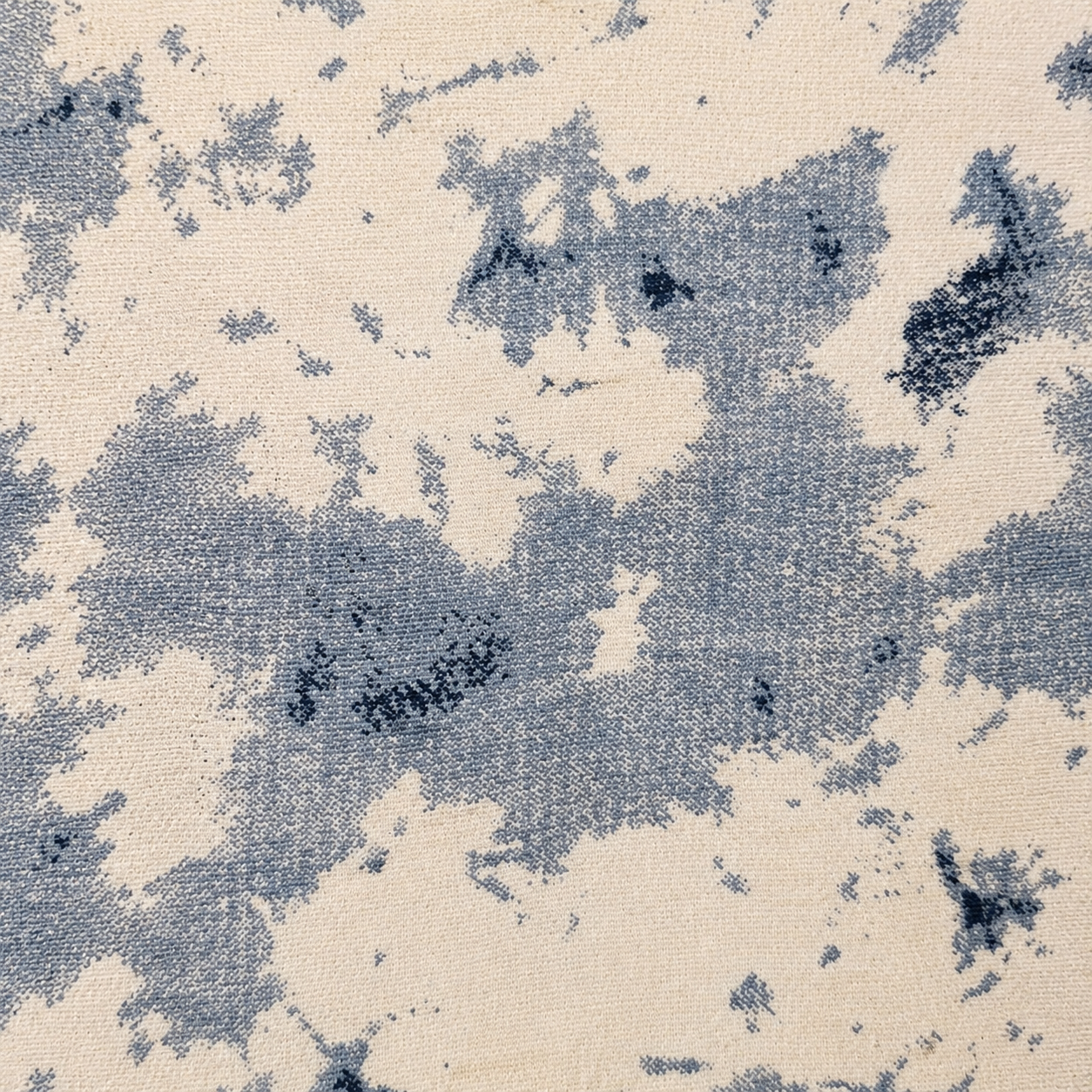 Ivory Blue Abstract Print Kurta