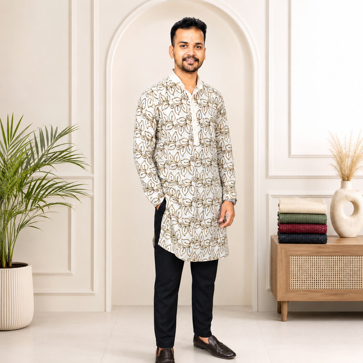 Embossed Kurta