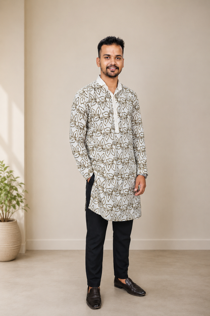 Embossed Kurta