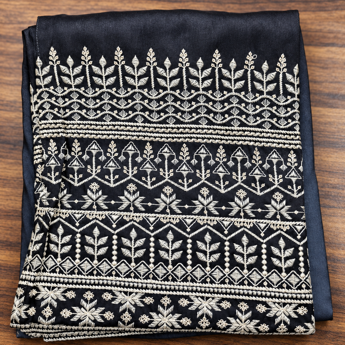 Midnight Navy & Powder Blue Embroidered Men’s Kurta – Premium Festive Wear