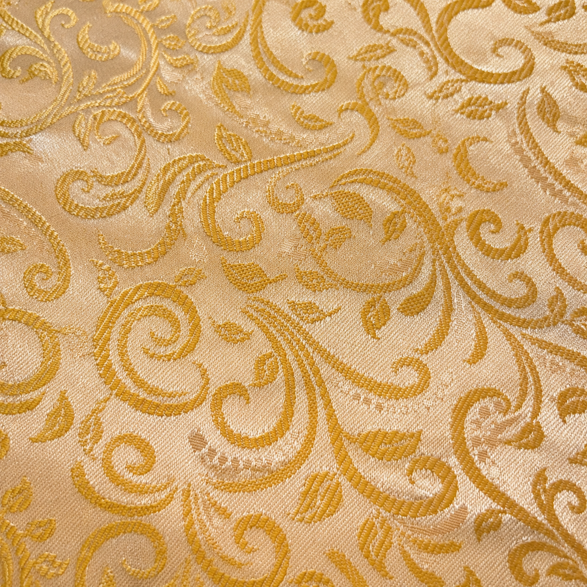 Yellow Royal Vine Jacquard Kurta