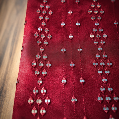 Royal Maroon Sequin Embellished Festive Kurta for Men
