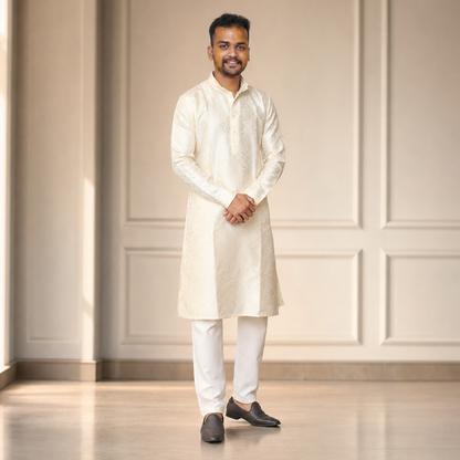 Regal Paisley Jacquard Kurta