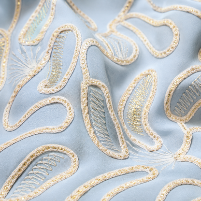 Sky Blue Embroidered Kurta – Contemporary Festive Elegance