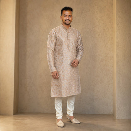 Onion Blush Floral Embroidered Kurta