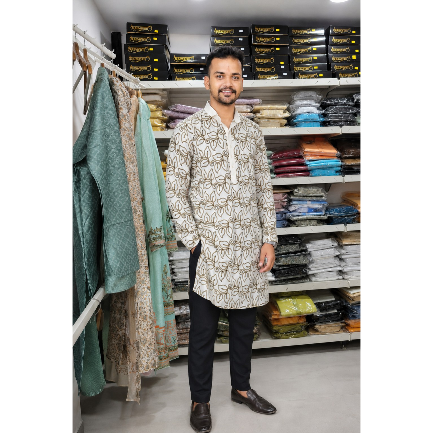 Embossed Kurta